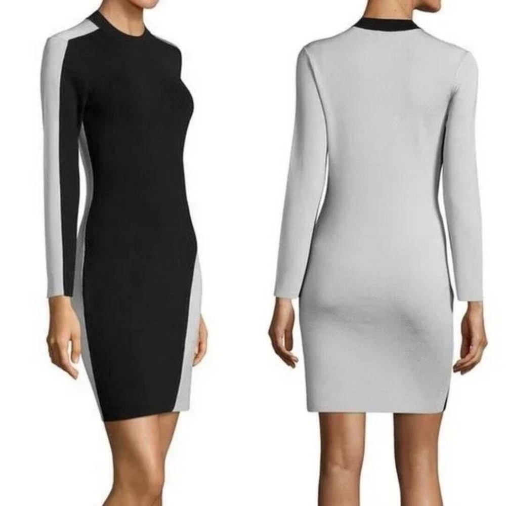 NWT Rag & Bone Cecilee Merino Wool Colorblock Sheath Dress Black S